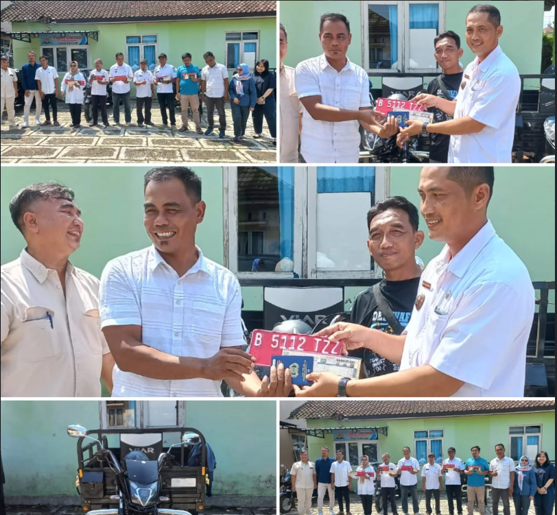 Bank Sampah Sahabatku Desa Muntang Terima Kelengkapan Kendaraan Roda Tiga Bantuan Kementerian Lingkungan Hidup