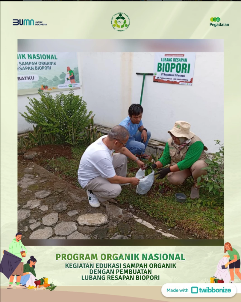 Peringati HPSN 2025, PT Pegadaean Purbalingga dan BS Sahabatku Gelar Aksi Pembuatan Biopori