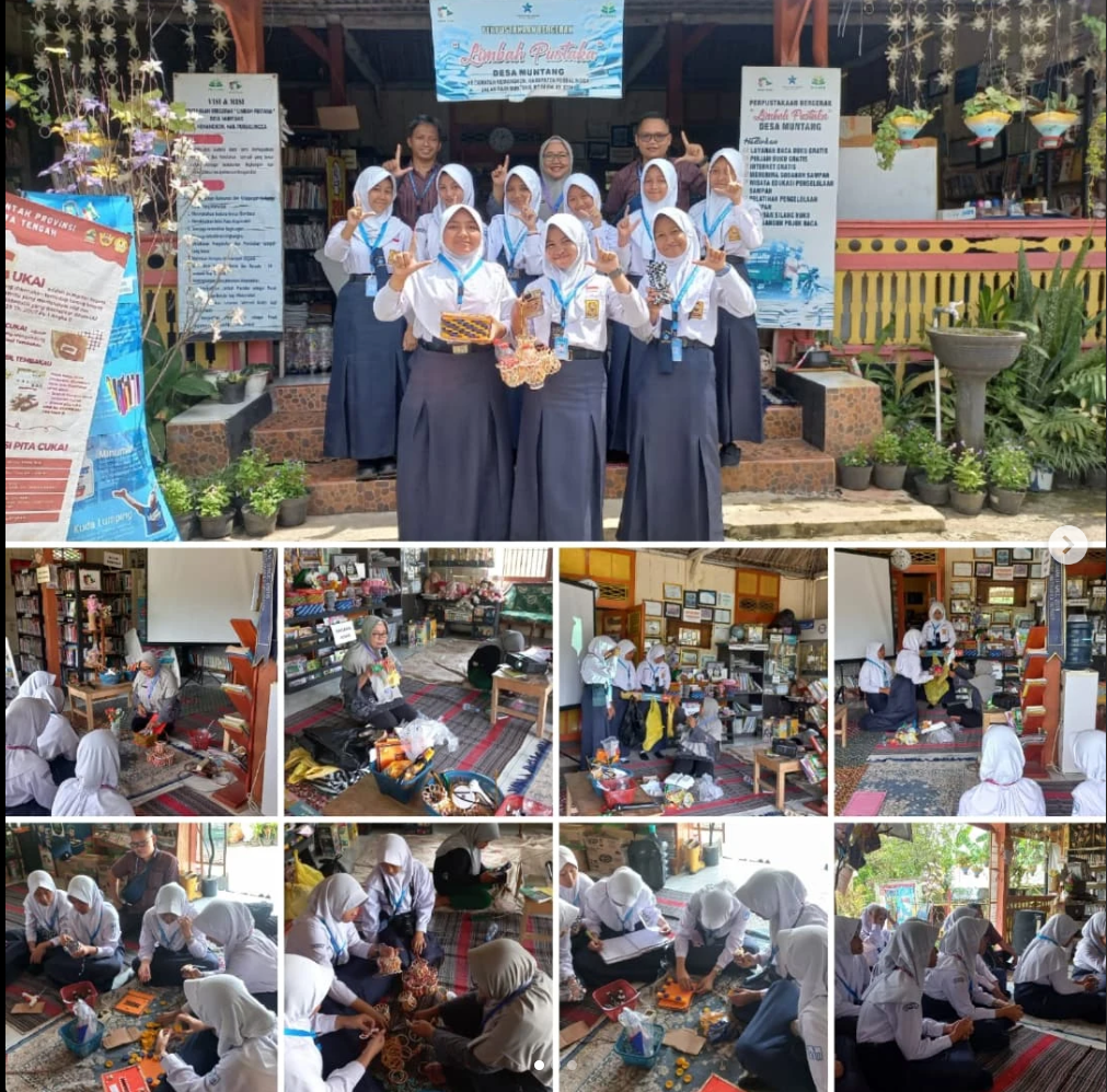 OSIS SMPN 1 Bobotsari 'Study Tiru' ke Limbah Pustaka, Siap Hijaukan Sekolah Lewat Pelatihan Bank Sampah dan Daur Ulang
