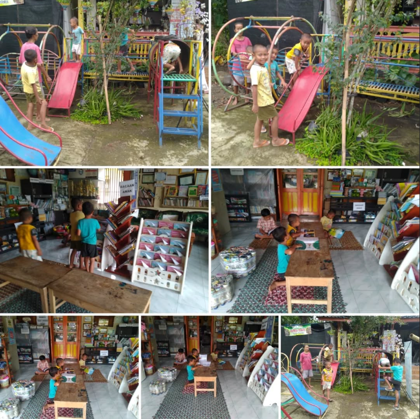 Keceriaan Minggu di Perpustakaan Bergerak Limbah Pustaka