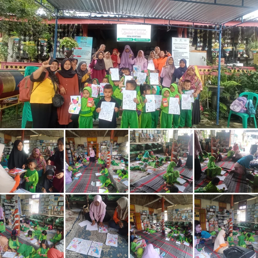 Ceria Bersama: Lomba Mewarnai Tingkat PAUD di Limbah Pustaka Desa Muntang